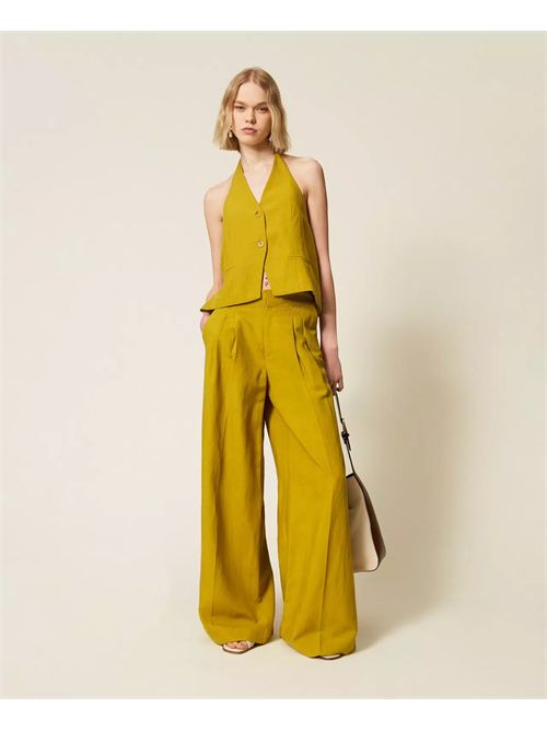 Pantaloni ampi in misto lino TWINSET | TT2552/12117